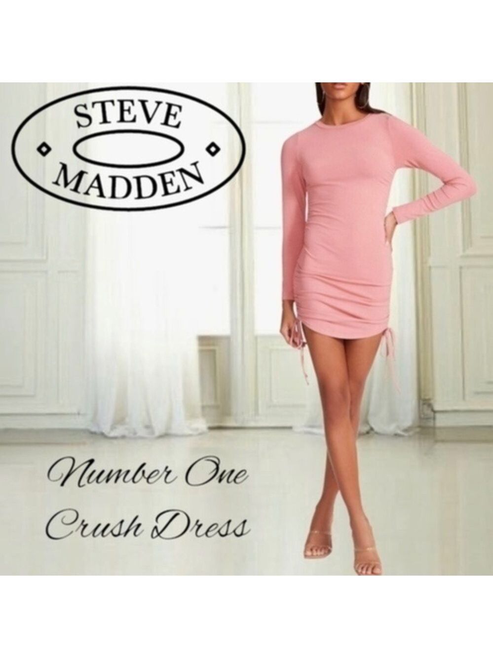 STEVE Madden Number One Crush Adjustable Hemline Bodycon Dress
